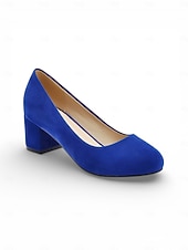 voordelige Pumps met blokhak-Roze suède pumps voor dames met blokhak - elegant &amp;Comfortabele hoge hakken voor Valentijnsdag, een romantische avond en speciale gelegenheden.