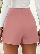 economico Gonne casual-Per donna Moda Casual Mini Vita media Gonne Semplice Arricciato Inelastico Streetwear Uscire Nero Rosa Estate