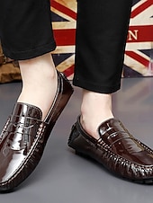 baratos Sapatos masculinos-Mocassins masculinos verdes, sapatos de condução leves e fáceis de calçar, mocassins casuais da moda para uso diário, festas e looks para o Dia de São Patrício.