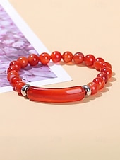 abordables Fête de la Saint-Patrick-Bracelet pour homme en pierre naturelle, perles multicolores avec détails raffinés, idéal pour la Saint-Patrick et au quotidien, élégant et unique.