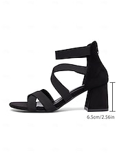 cheap Heeled Sandals-Women's Leopard Strappy Open-Toe Block Heel Dress Sandals - Chic Wild-Style Design for Parties, Date Nights, Outdoor Events &amp; Daily Wear