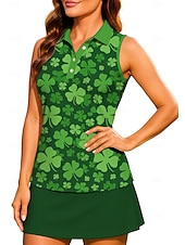  Svatý Patrik Dámské Rostliny Květiny Trávová zelená Cvičební tílko Tričko Sportovní košile Turistická polokošile Bez rukávů Sportovní UPF50+ Odolná proti UV záření Trenér Tanec Prodyšné Pilates