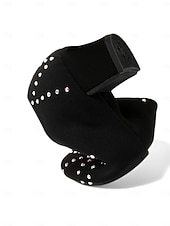 preiswerte Schuhe für Standardtanz und Modern Dance-Professionelle Lateintanzschuhe für Damen – schwarze Schnürschuhe aus Wildleder mit Strasssteinen und Strassverzierungen für Standardtänze, Salsa und Tango &amp;Bühnenperformance