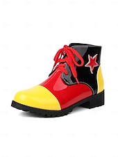 Χαμηλού Κόστους Γυναικεία παπούτσια-Γυναικεία Μαρντί Γκρά Κόκκινα Παπούτσια Πρόσω خلف Παπούτσια Μασκέ για Καρναβαλικό Κόσμο Κλόουν Κοσπλέι  Χάλοουιν