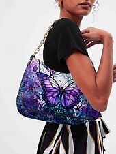 preiswerte Handtaschen und Tragetaschen-Damen-Schultertasche aus Kunstleder mit verstellbarem Riemen, Schmetterlingsmuster, in verschiedenen Farben erhältlich, vielseitige Tragemöglichkeiten für legere und formelle Anlässe.