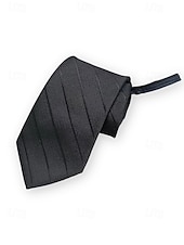 billiga Bröllop ACC-herrslips med dragkedja, färdigknuten slips i polyester med dold dragkedja, klassisk randig affärsmodell, flerfärgade alternativ, för bröllop, kontorskläder och eleganta vardagsevenemang