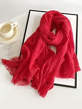 billige Tilbehør-Lett polyesterskjerf for kvinner, flere farger, mykt og tynt, perfekt for St. Patricks dag og hverdagsbruk