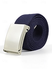 economico Accessori-Cintura da uomo in tela, tessuto multicolore con fibbia argentata elegante, perfetta per il giorno di San Patrizio, il carnevale e l'uso quotidiano, regolabile ed elegante