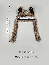 levne Příslušenství-Dámská punková kožišinová čepice s kočkou na Mardi Gras v několika barvách trendy design s křížovými detaily perfektní pro karneval a maškarní plesy