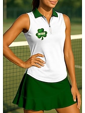  Αγ. Πατρίκιος Γυναικεία Γράμμα & Αριθμός Πράσινο του τριφυλλιού Αθλητικό πουκάμισο Φανέλα POLO Αμάνικο τοπ Πουκάμισο τένις Αμάνικο Φερμουάρ Λουλουδάτο UPF50