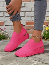 זול סניקרס לנשים-נעלי פלטפורמה ירוקות ניאון לנשים עם עקבים גבוהים - נעליים נוחות וגמישות, אידיאליות למצעדי יום פטריק הקדוש, טיולים לפסטיבלים, דייטים לארוחת בראנץ' וסידורים יומיומיים