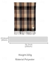 halpa Miesten solmiot ja rusetit-Miesten villajäljitelmäpolyesterihuivi, ruudullinen kuvio, useita värejä, täydellinen lahjaksi