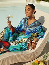 levne košile, topy a halenky-hedvábný saténový top s leopardím vzorem v džungli