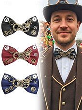 Недорогие Аксессуары-Мужской галстук-бабочка в стиле стимпанк - многоцветный регулируемый полиэстеровый галстук-бабочка для карнавала косплея и тематических вечеринок