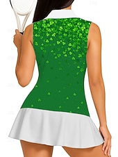  סיינט פטריק בגדי ריקוד נשים פרחוני  בוטני Apila חולצת ספורט חולצת POLO Rövid felső חולצת טניס ללא שרוולים פרחוני כפתורים UPF50+ עמידות UV גמישות גבוהה פתילת לחות נושם כדור עף טניס גולף