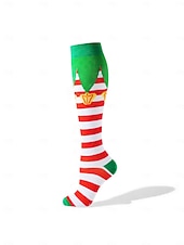 cheap Accessories-Women's Mardi Gras 3-Pack Carnival Party Socks, Colorful Graphic Crew Socks with Fun Prints, Soft Stretch Knit, Unisex Adult &amp; Teen Festival Socks for Carnival, Costume Parties &amp; Celebrations