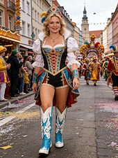 voordelige Damesschoenen-Dames Mardi Gras Rode Cowboylaarzen met Nieten - Festivalstijl Westernlaarzen Ideaal voor Carnaval Parades Kostuumfeesten Straat Festivals  Themed Vieringen