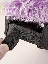 abordables Día de San Patricio-Sombrero de visera de poliéster para hombre con peluca sintética colorida, disponible en varios colores, perfecto para el Día de San Patricio, carnaval y ocasiones festivas.