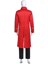 baratos Conjuntos-Fancy Costume Circus Jacket Ringmaster Retro Vintage Victorian Military Style Adults' Men's Christmas Halloween Carnival Party Performance Masquerade Dress Up