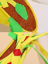 Недорогие Аксессуары-Мужские шляпы Mardi Gras из полиэстера с тематикой еды – забавные дизайны с картошкой фри и тако для карнавала и маскарадных вечеринок