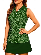  Svatý Patrik Dámské Rostliny Květiny Trávová zelená Cvičební tílko Topy Tričko Sportovní košile Bez rukávů Sportovní Květinový UPF50+ Odolná proti UV záření Trenér Tanec Prodyšné Pilates Kostýmy pro