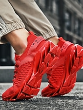 Χαμηλού Κόστους Ανδρικά υποδήματα-Ανδρικά αθλητικά παπούτσια για τρέξιμο σε νέον πράσινο, αναπνεύσιμα, ελαφριά αθλητικά παπούτσια με σόλα blade, μοντέρνα αθλητικά παπούτσια για περπάτημα, γυμναστήριο, καθημερινή χρήση και ρούχα για