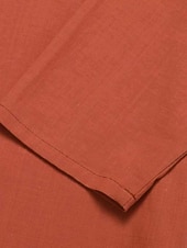 cheap Plain Blouses-Women's Blouse Faux Cotton Linen Ruched Solid Color Stylish Casual 3/4 Length Sleeve V Neck Regular Tops Daily Black White Orange Summer Spring
