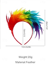 billiga Tillbehör-Kvinnors Mardi Gras fjäderöronband i flera färger livliga och roliga perfekta för karneval och maskeradtorer
