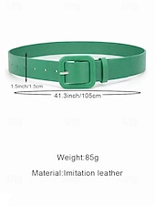 baratos Dia de São Patricio-Cinto feminino em couro sintético, diversas cores, ajuste regulável, perfeito para o Dia de São Patrício e para o dia a dia, acessório estiloso e versátil.