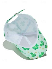 お買い得  アクセサリー-ユニセックスの聖パトリックの日のシャムロックプリントの野球帽、ポリエステルプリント生地、複数のクローバー柄、男性と女性のためのカジュアルな祭りスタイルの帽子、パレード、パーティー、屋外のお祝い用ウェア