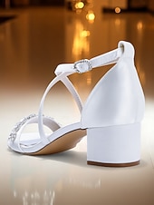 economico Madre della Sposa/Sposo-sandali da donna con tacco a blocco e strass color bordeaux - eleganti scarpe eleganti con cinturino alla caviglia per la mamma della sposa, matrimonio chic in città &amp;eventi serali formali