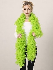 Dámské zelené péřové boa, měkký péřový materiál, ideální na Den svatého Patrika, karneval a slavnostní oslavy