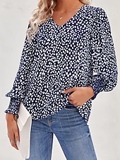 economico Serbatoio Grafico-Per donna Maglietta Stampato Floreale Casual Manica Lunga Scollo a V Top Regolari Quotidiano Uscire Weekend Nero Rosa Vino Blu marino Verde Primavera Autunno