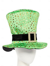 お買い得  アクセサリー-男性用聖パトリックの日のコスチュームセット - 緑のレプラコーンの帽子、蝶ネクタイ、ひげ、シャムロックのメガネ &amp;お祝いの休日にぴったりのネックレス