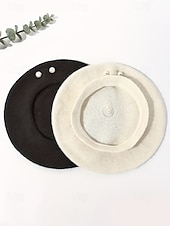 cheap Women's Hats-Women's Polyester Faux Wool Beret – Pearl Decoration, Multiple Colors, Elegant and Stylish for Fall and Winter Fashion