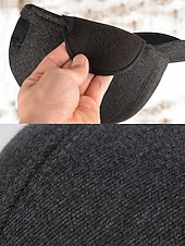 olcso Férfi kalapok-Férfi poliészter téli sapka összecsukható fülvédőkkel, több színben kapható – ideális hideg időjáráshoz és szabadtéri tevékenységekhez