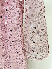 cheap Sheath Evening Dresses-Sheath Column Floor Length Formal Dresses Evening Gown Evening Gown Elegant Sparkle 3/4 Length Sleeve Off Shoulder Wedding Valentine's Day Sequined with Sequin