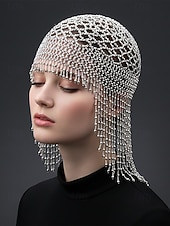 voordelige Accessoires-Dames Mardi Gras Beade Hoofddoek met Plastic Kralen Meerdere Kleuren Elegante Ontwerp Perfect voor Carnaval  Masker Bals