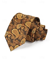 preiswerte Hochzeit ACC-Geschenkset für Herren aus Polyester mit Paisley-Muster: Krawatte, Manschettenknöpfe, Einstecktuch und Krawattenklammer – perfekt für Hochzeiten und als Geschenk.