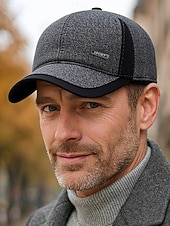 olcso Férfi kalapok-Férfi poliészter téli sapka összecsukható fülvédőkkel, több színben kapható – ideális hideg időjáráshoz és szabadtéri tevékenységekhez