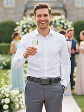 Недорогие Свадьба ACC-Мужской ремень из искусственной кожи с рисунком под карбон, регулируемый, в нескольких цветовых вариантах, идеально подходит для свадеб и в качестве подарка.