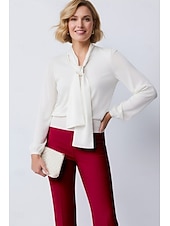 Недорогие Костюмные брюки и юбки-Жен. Женский Костюмные брюки Прямой крой Бизнес Офис Официальные Эластичная ткань Элегантный стиль Простой