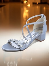 economico Madre della Sposa/Sposo-sandali da donna con tacco a blocco e strass color bordeaux - eleganti scarpe eleganti con cinturino alla caviglia per la mamma della sposa, matrimonio chic in città &amp;eventi serali formali