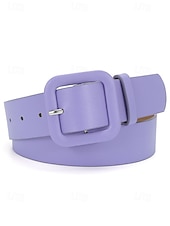 baratos Dia de São Patricio-Cinto feminino em couro sintético, diversas cores, ajuste regulável, perfeito para o Dia de São Patrício e para o dia a dia, acessório estiloso e versátil.