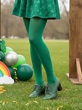  scarpe oxford da donna in pelle verde con tacco brogue e lacci – eleganti per la festa di San Patrizio, calzature per feste festive