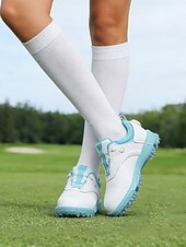 رخيصةأون أحذية جولف نسائية-Women's Golf Shoes - White &amp; Pink Stylish Athletic Sneakers with Non-Slip Sole, Cute Preppy Style for Female Golfers, Perfect for Golf Courses, Casual Outdoor Activities &amp; Daily Wear