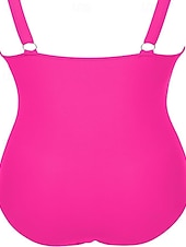 Χαμηλού Κόστους Ενός τεμαχίου-Γυναικεία Μαγιό Ενα κομμάτι Μπικίνι Σορτσάκια Μαγιό Δίχτυ Εξώπλατο Διακοπές Ρούχα παραλίας Συμπαγές Χρώμα Λαιμόκοψη V Αμάνικο Μαγιό