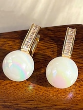 voordelige Huwelijk ACC-dames oorbellen van imitatieparels van legering - elegant ontwerp in meerdere kleuren, perfect voor bruiloften en dagelijks gebruik