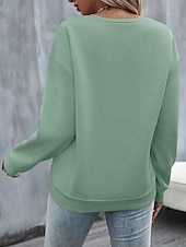 Χαμηλού Κόστους Τέχνη &amp; Σχεδίαση Κορυφές-Γυναικεία Φούτερ πουλόβερ Καρδιά Γραφική Καθημερινό Μακρυμάνικο Στρογγυλή Ψηλή Λαιμόκοψη Κανονικά μπλουζάκια Causal Δρόμος Καθημερινή Ένδυση Πορτοκαλί Πράσινο του τριφυλλιού Άνοιξη Φθινόπωρο Χειμώνας