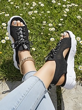 preiswerte Sport Sandalen-Beigefarbene, sportliche Damensandalen – atmungsaktive Zehensandalen mit Schnürverschluss, ideal für Spaziergänge im Park, Strandtage und Outdoor-Abenteuer.